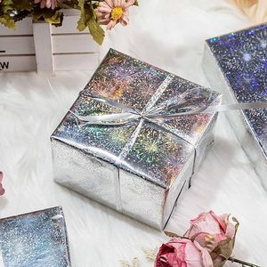 Silver Holographic Wrapping <b>Paper</b> Colorful Sparkle Foil <b>Pattern</b> Wrapping <b>Paper</b> for Birthday Disco Party Wedding - Product Image 2