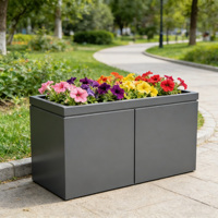 Jardinière sur pied personnalisée de grande taille, minimaliste, classique, en métal thermolaqué, écologique et durable, pour la maison, le jardin, l'hôtel, le commerce
