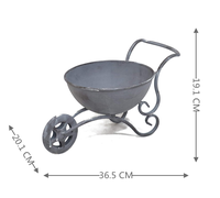 Jardinière de jardin extérieure brouette Wagon Pot de fleurs Décoration pour plantes succulentes Jardinière de qualité supérieure pour usage intérieur et extérieur