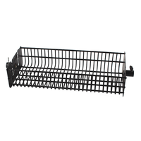 Panier de rôtissoire robuste en acier inoxydable grande capacité, cage de grillade roulante pour légumes, poisson, ailes et viande