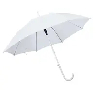 Umbrella Umbrella Umbrella White High Quality Fashionable Popular White Canopy Classical Auto Straight Aluminum Stick Umbrella For Men And Women