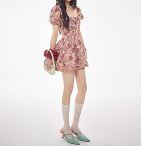 <span class=keywords><strong>Robe</strong></span> élégante décontractée pour <span class=keywords><strong>femme</strong></span>, modèle ODM Curve, motif rose, en mousseline <span class=keywords><strong>de</strong></span> soie, double enroulement devant, <span class=keywords><strong>taille</strong></span> naturelle, service OEM, grande <span class=keywords><strong>taille</strong></span> - Product Image 2