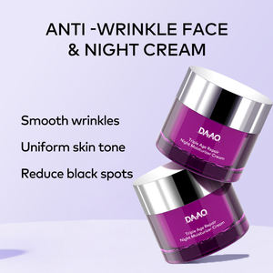 Crème de nuit triple réparation bio pour les taches brunes et les rides, hydratant au beurre de karité et à la vitamine C, ingrédients végétaliens et à base de plantes - Product Image 3