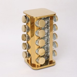 Organisateur de condiments rotatif en acier inoxydable, <span class=keywords><strong>carrousel</strong></span> à <span class=keywords><strong>épices</strong></span> pour comptoir de cuisine, étagère à <span class=keywords><strong>épices</strong></span> tournante avec bocaux - Product Image 2