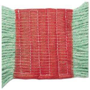 Boardwalk 503GNEA Super Loop Wet <b>Mop</b> Head Large Green Rectangle <b>Microfiber</b> Cotton/Synthetic Material - Product Image 4