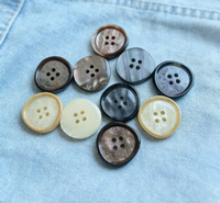 Kancing Resin Mutiara Imitasi 15mm Berkualitas Tinggi Ramah Lingkungan, Bentuk Tidak Beraturan, 4 Lubang, Model Flatback untuk Jas, Grosir