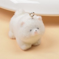 Porte-clés 3D unisexe mignon pour chien porte-clés miniature en peluche pour les fêtes de mariage, sac de voiture, sac à dos, pendentif cadeau