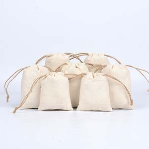 Bolsas de Muselina con Cordón de Algodón de 8*10cm, Logotipo Personalizable, Bolsas de Tela Reciclables Imprimibles para Uso en Embalaje de Artesanías - Product Image 1