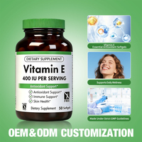 Gélules de vitamine E OEM en marque privée, complément nutritionnel à absorption élevée pour la santé osseuse et le soutien immunitaire