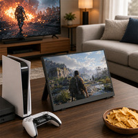15.6 Inch Portable Monitor FHD 1080P IPS Display with USB C and HDIM Ultra Slim Travel Screen Extender for Laptop and Gaming