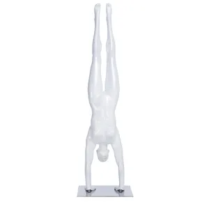 Handstand Yoga Stand Ondersteboven Pose Vrouw Mannequin Meisje Dummy Yoga 10