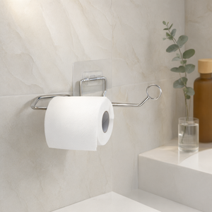 Portarrollos de Papel de Acero Inoxidable, Sin Perforación, Estante Largo para Hogar, Cocina, Baño, Impermeable - Product Image 2