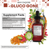 Gouttes liquides de berbérine - Complément tout-en-un de berbérine, melon amer et curcuma pour un taux de glucose sain, 60 ml pour adultes