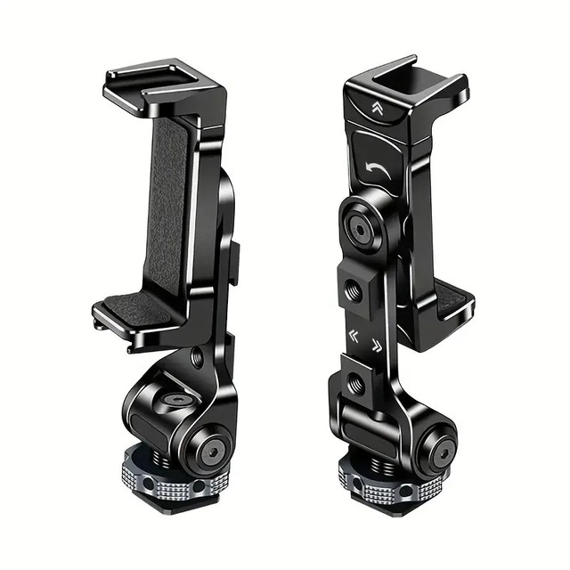 360 Degree Rotatable Phone Holder Universal Metal Tripod Mount for Smartphones Ranging From 57 to 90mm