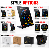 Support de table NFC Google Review Card pour avis clients et évaluations cinq étoiles – Affichage marketing pour entreprises