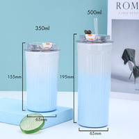 Mug de voyage personnalisé de 500 ml à double paroi isolé sous vide en acier inoxydable écologique avec motif floral