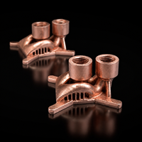 Muestras de Núcleo de Disipador de Calor Poroso Impreso en 3D de Cobre Personalizado para I+D Térmico en Electrónica