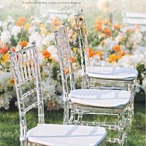 Chaise <span class=keywords><strong>de</strong></span> <span class=keywords><strong>cour</strong></span> transparente <span class=keywords><strong>de</strong></span> Offre Spéciale acres avec dossier à sens élevé pour les banquets d'hôtel, les mariages et les événements <span class=keywords><strong>en</strong></span> plein air - Product Image 1