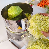 Déchiqueteuse de choux électrique automatique commerciale CXCO, trancheuse de légumes en acier inoxydable réglable de 1 à 8 mm pour salle à manger