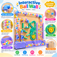 Mur de balles interactif, équipement de terrain de jeu, système de jeu sensoriel et d'apprentissage STEM, OEM ODM, centre de jeux intérieur personnalisé pour enfants