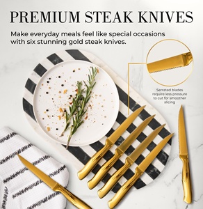 Luxury Cuchillos De Cocina Professional Steel Kitchen <b>Knife</b> Gold Titanium Chef Kitchen <b>Knife</b> Set Kitchen <b>Knives</b> Set - Product Image 4