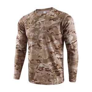 Camiseta de Caza de Lona para Hombre, Transpirable, de Secado Rápido, Táctica, de Manga Larga y Cuello Redondo - Product Image 1