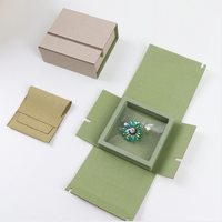 Boîte de rangement pliable biodégradable avec logo personnalisé, boîte à bijoux pour collier, bague, boucles d'oreilles, Cajas De Regalo, Boite Cadeau, Geschenkbox