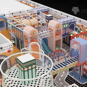 Équipement de terrain de jeu intérieur personnalisé pour enfants avec toboggan, fosse à balles, aire de jeux souple et château gonflable - Product Image 3