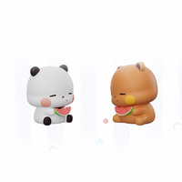 1 Paire de Figurines Kawaii Dudu, Décoration de Bureau, Ornement pour Voiture, Maison, Bureau, Mini Poupée en PVC Mignonne et Amusante