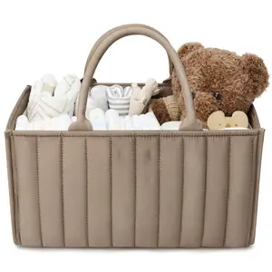 Wholesale Baby Diaper Caddy Storage Bag Mommy Nappy Diaper Organizer Basket Diaper Changing Essentials Bag