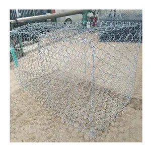 Maglia uniforme 100*120mm gabion rete metallica protezione fiume rinforzata gabbione paniere zincato produttori diretti