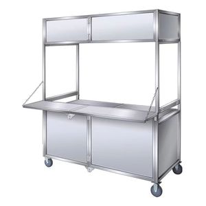 Chariot mobile multifonctionnel pliable en acier inoxydable pour snacks et marchés nocturnes, idéal pour le <span class=keywords><strong>camping</strong></span> en extérieur - Modèle 2025 - Product Image 1