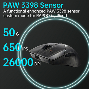 Rapoo vt9air Chuột chơi game thể thao điện tử hai chế độ có dây không dây chuột chơi game nhẹ 26000dpi 3398 trong suốt - Product Image 3