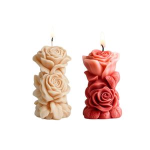 Neue Ideen Blütenblattförmige Aromatherapie-Kerzenform aus Silikongel, Rosenförmige DIY Valentinstag Handarbeit Räucherstäbchen-Diffusor - Product Image 5