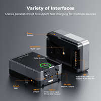Baterai Kamera K&F Concept Pengisian Cepat 50Wh 3400mAh Mini V-Mount Baterai Kamera Digital dengan D-Tap, USB-C, USB-A untuk Kamera