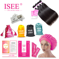 En Gros Étiquettes et Rubans Personnalisés Marque Privée pour Emballage de Mèches et Perruques, Sacs en Satin Soyeux avec Logo Personnalisé
