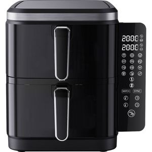 Friteuse à air électrique double panier 2026 11L 2800W avec minuterie 0-60 min 200 ° Contrôle de la température, sans huile, sain, économe en énergie - Product Image 1