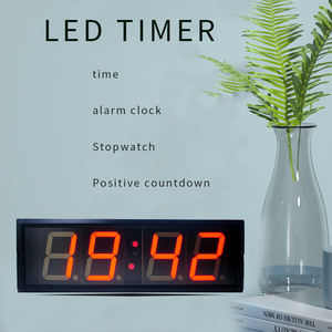 Houzhou Hao Hao 4นิ้วนาฬิกาดิจิตอลจับเวลาถอยหลัง <span class=keywords><strong>LED</strong></span> สีแดงขนาดเล็กติดผนัง - Product Image 3