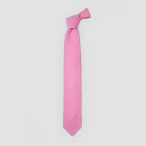 Chic Pink Italian Linen Necktie - Handcrafted Unlined Premium Fabric - Daily Style Handmade Charm