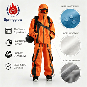 Combinaison de ski imperméable 20K pour homme et femme, grande taille, bicolore, deux pièces, avec logo personnalisé, vente en gros OEM, pour le <span class=keywords><strong>snowboard</strong></span> et les sports de neige - Product Image 2
