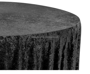<span class=keywords><strong>Nappe</strong></span> ronde en velours <span class=keywords><strong>noir</strong></span> de 120 pouces, simple, faite à la main, lavable, pour les mariages, les événements <span class=keywords><strong>et</strong></span> les hôtels - Product Image 3