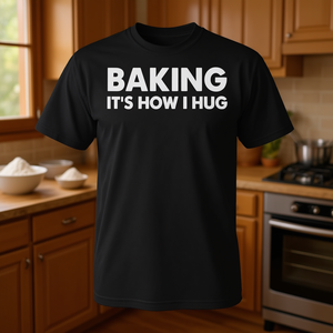 T-shirt Baking Its How I Hug nera unisex per adulti taglia media - Product Image 3