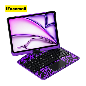2025 Glowing Transparent <strong>iPad</strong> <strong>Keyboard</strong> 360 Rotating <strong>Keyboard</strong> case for <strong>iPad</strong> Air 11inch 2024 and Multi-angle Support for Air 5th - Product Image 4
