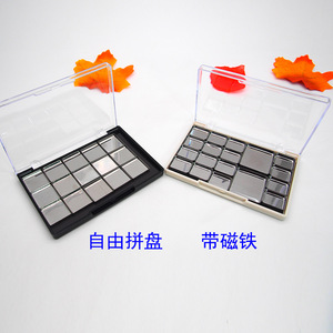 Paleta de maquillaje magnética vacía con 12 compartimentos y 12 pozos para sombra de ojos, iluminador, rubor, contorno, organizador de almacenamiento, estuche de plástico - Product Image 3