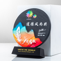 Trophées et médailles personnalisés en forme de montagne, plaque de récompense en ardoise imprimée en 3D UV, cadeau d'entreprise personnalisé pour événements sportifs