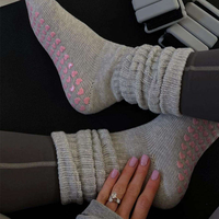 Chaussettes de yoga et de barre Pilates POPSOX de haute qualité, respirantes, antidérapantes, à séchage rapide, avec logo personnalisé pour femmes, Calcetines