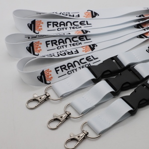 Custom Sports Event Lanyard Detachable Heat Transfer Polyester Lanyard ID Badge Lanyard with Custom Logo - Product Image 2