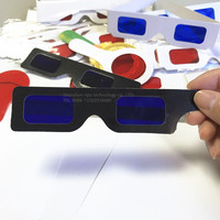 Polarizer Test Card Blue Red Decode Film Magnifier Yellow Green Lenses Password Books Blue Filter Red Filter Plastic Party