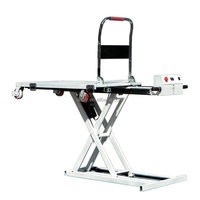 Tables élévatrices à ciseaux hydrauliques portables 300 kg 500 kg, chariot électrique pliable avec batterie pour chargement et déchargement de camions et fourgons en acier