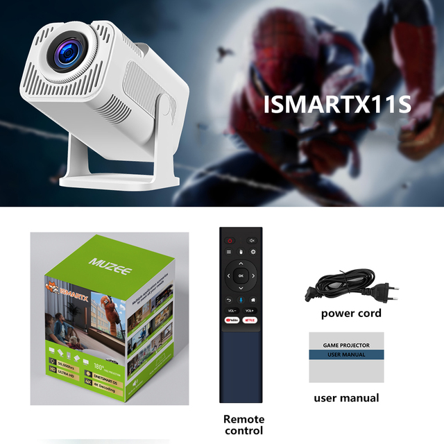 ISmart X11S Ultra Short Throw H713 Factory Wholesale Android 13 Portable Mini Projector 4K Outdoor Full HD WiFi 6 Built-in